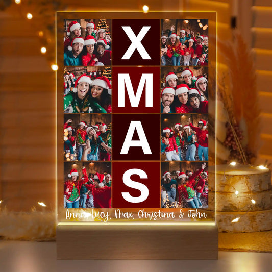 Personalisierte LED-Lampe aus Acrylglas "Fotocollage #4"
