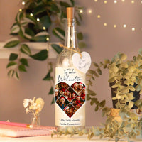 Personalisierte Lichterflasche "Fotocollage #5 Herz"