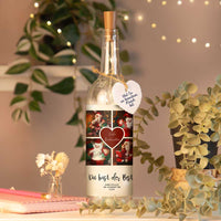 Personalisierte Lichterflasche "Fotocollage #2"